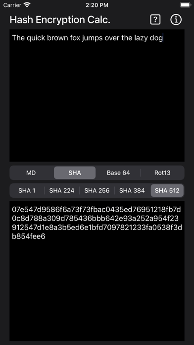 Hash & Encryption Calculator Screenshots
