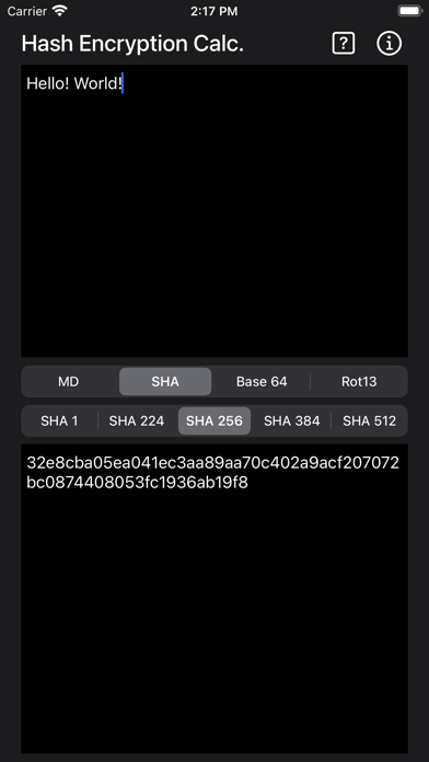 Hash & Encryption Calculator Screenshots
