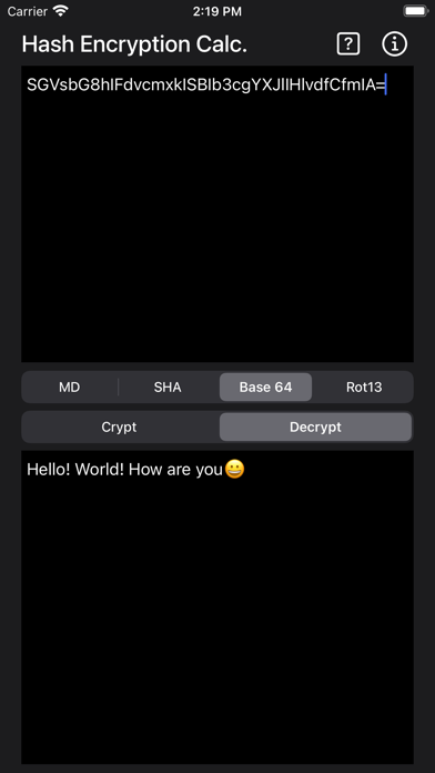Hash & Encryption Calculator Screenshots