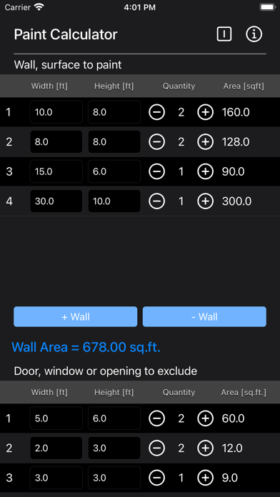 Paint Calculator Plus Screenshots