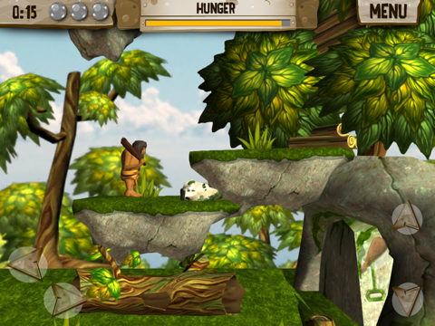 ภาพหน้าจอของ Hungry Dude - Free Game - Let's go back to the prehistoric age, and look how the caveman survive iPad