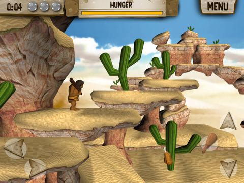 ภาพหน้าจอของ Hungry Dude - Free Game - Let's go back to the prehistoric age, and look how the caveman survive iPad