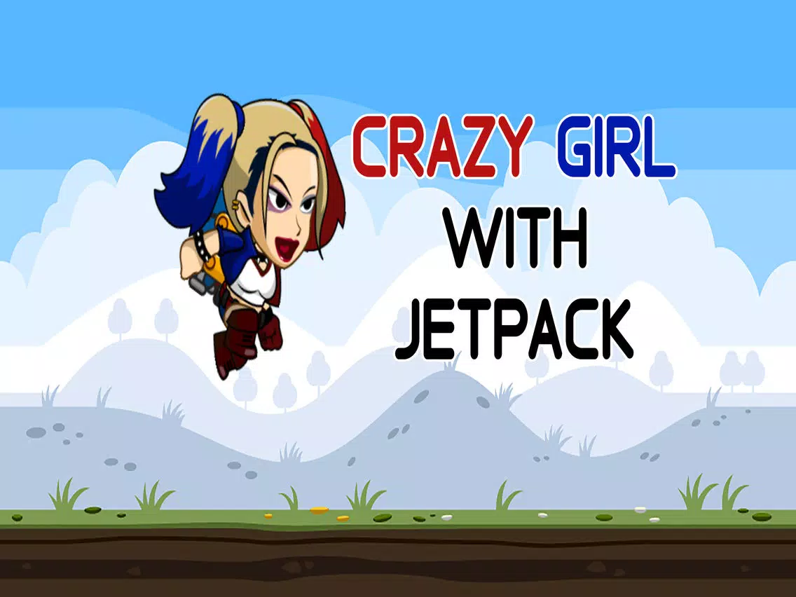 تصاویر Crazy Girl With Jetpack iPad 