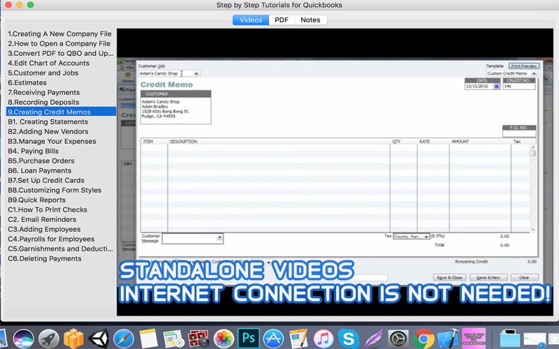 Step by Step Tutorials for Quickbooks Screenshots