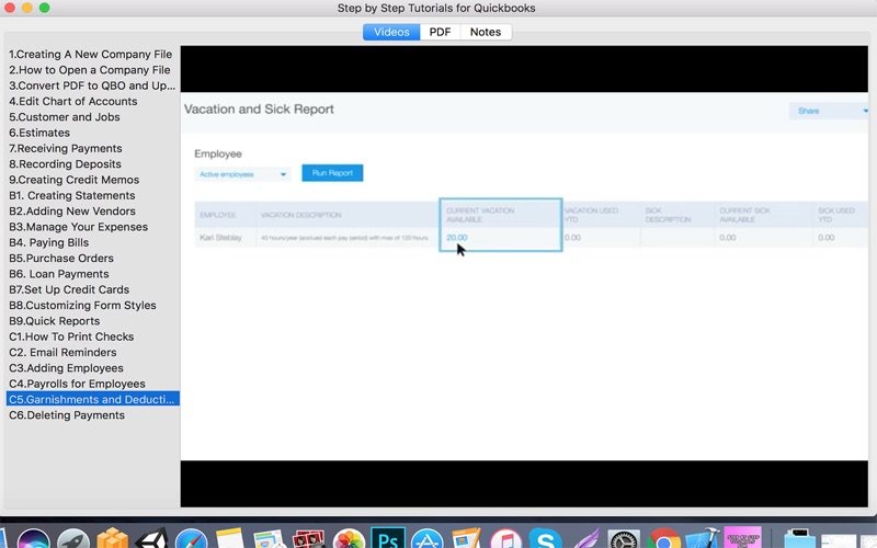 Step by Step Tutorials for Quickbooks Screenshots