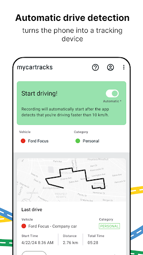GPS Location & Mileage Tracker Screenshots