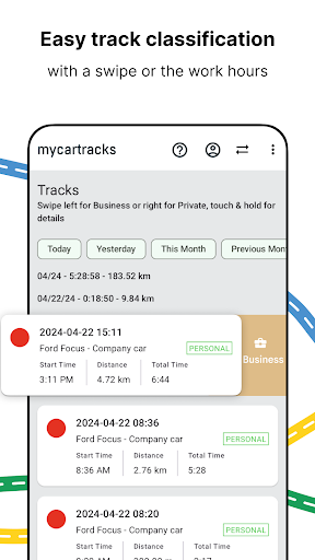 GPS Location & Mileage Tracker Screenshots