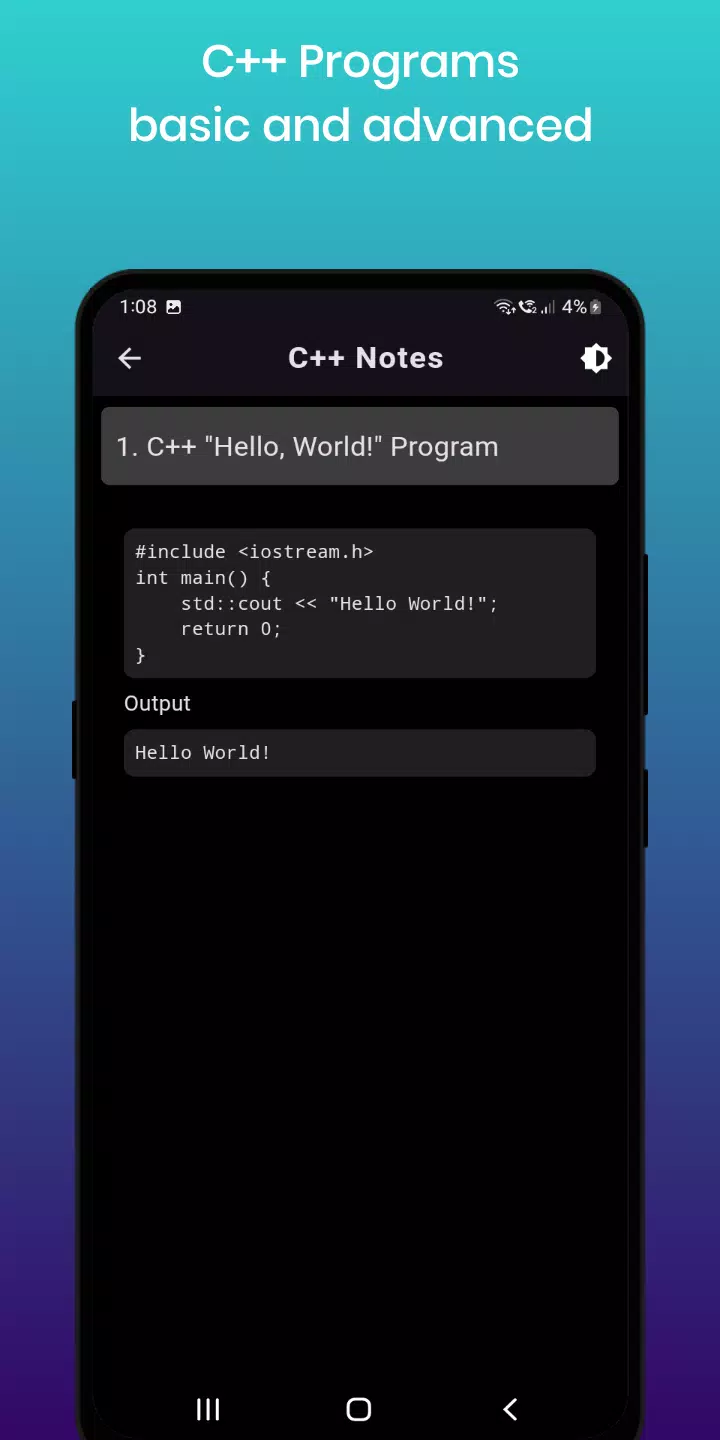 C++ Notes Screenshots