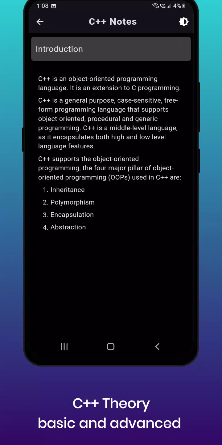 C++ Notes Screenshots