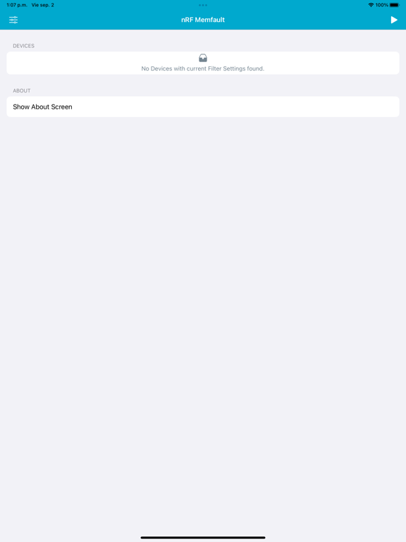 nRF Memfault iPad Screenshots