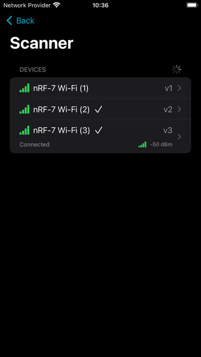 nRF Wi-Fi Provisioner Screenshots