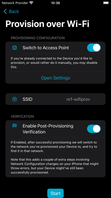 nRF Wi-Fi Provisioner Screenshots