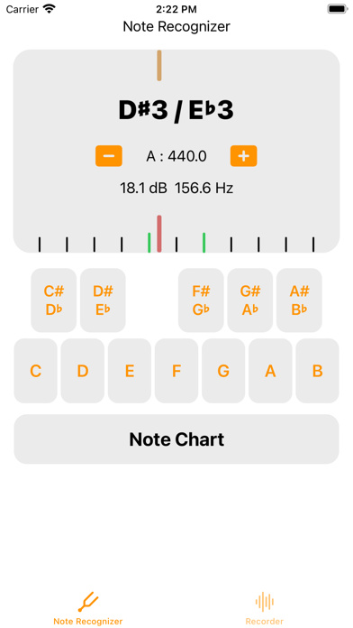 Note Recognizer - A 440 Hz Screenshots