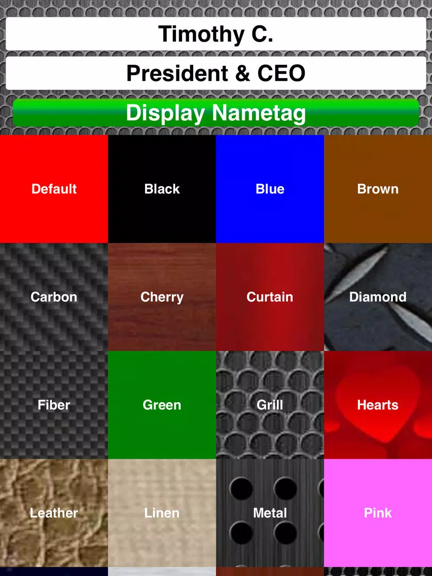 NAMETAGGER Fun, Funny NameTag w/ Name & Title! Landscape, Portrait & Watch Modes iPad Screenshots
