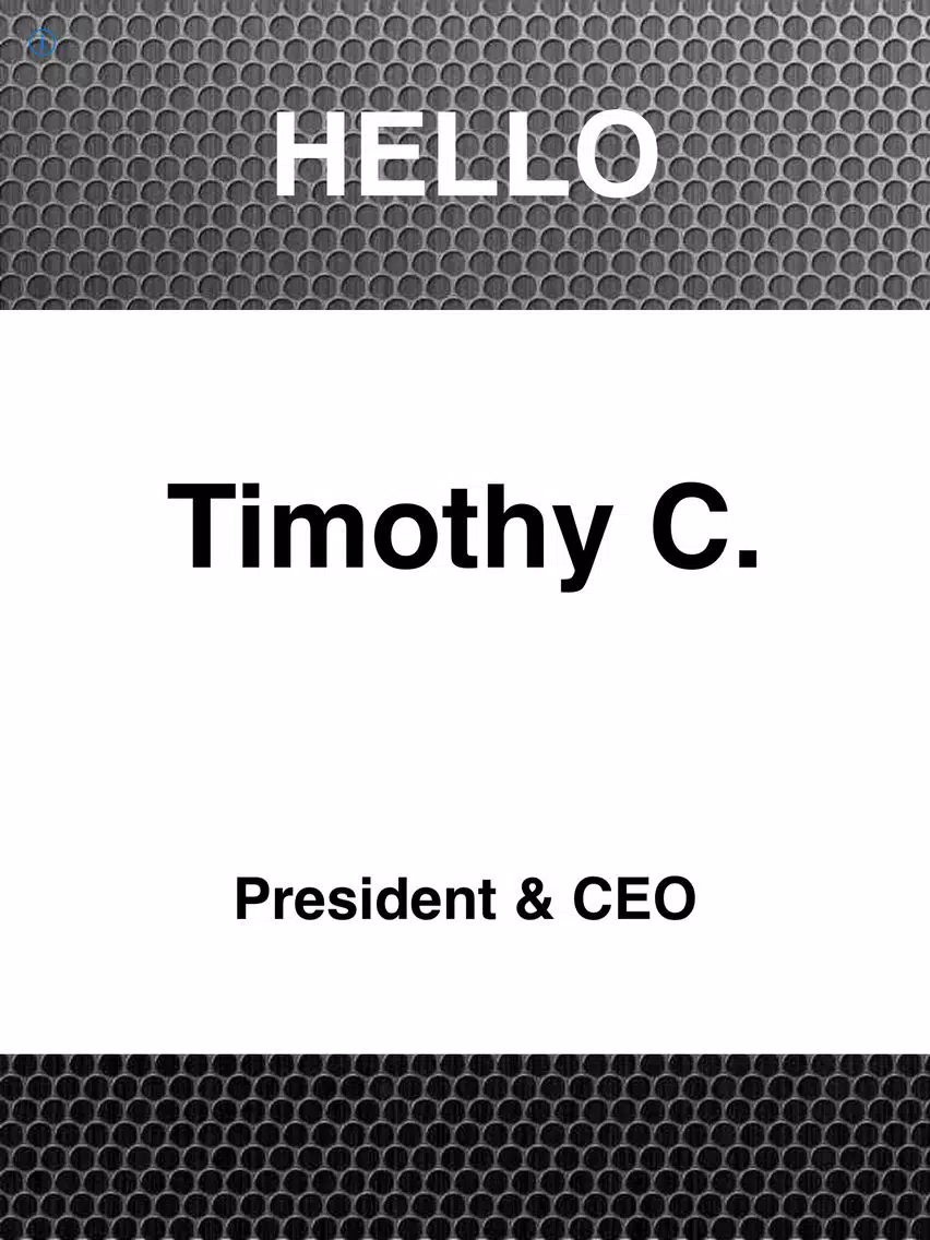 NAMETAGGER Fun, Funny NameTag w/ Name & Title! Landscape, Portrait & Watch Modes iPad Screenshots