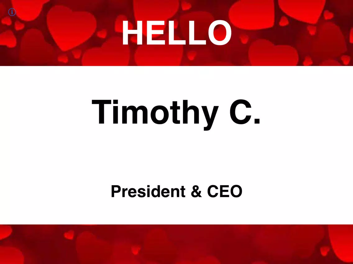 NAMETAGGER Fun, Funny NameTag w/ Name & Title! Landscape, Portrait & Watch Modes iPad Screenshots