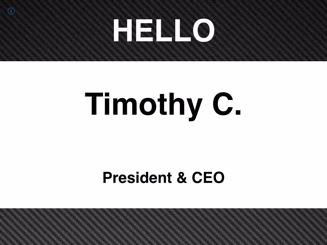 NAMETAGGER Fun, Funny NameTag w/ Name & Title! Landscape, Portrait & Watch Modes iPad Screenshots