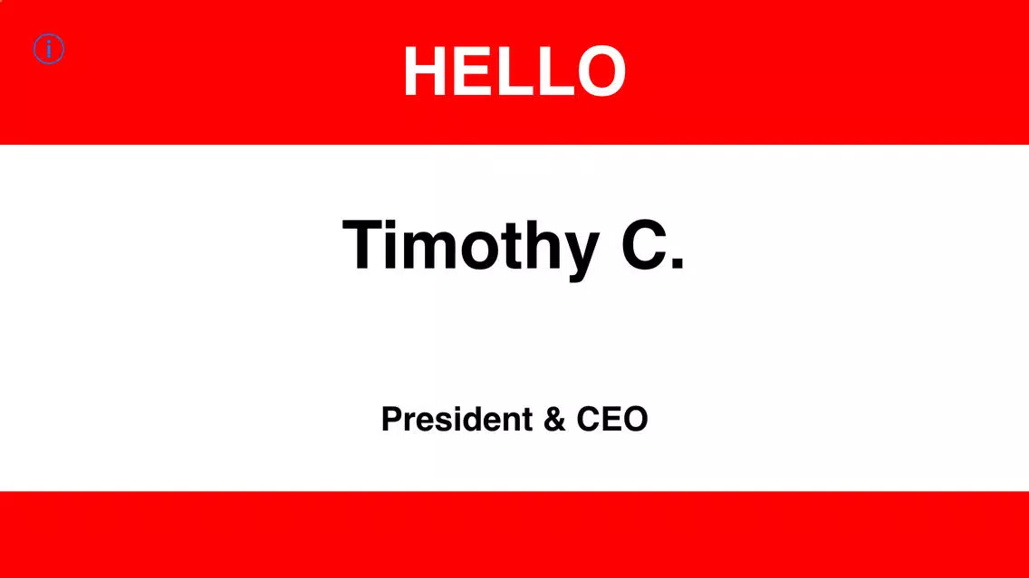 NAMETAGGER Fun, Funny NameTag w/ Name & Title! Landscape, Portrait & Watch Modes Screenshots