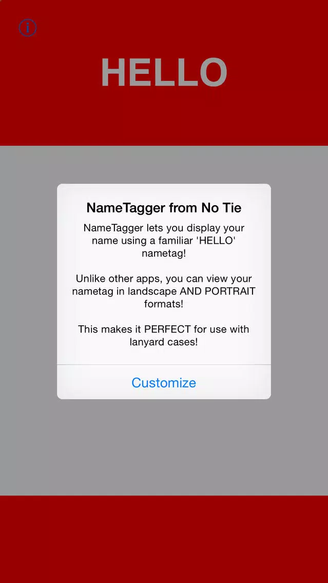 NAMETAGGER Fun, Funny NameTag w/ Name & Title! Landscape, Portrait & Watch Modes Screenshots