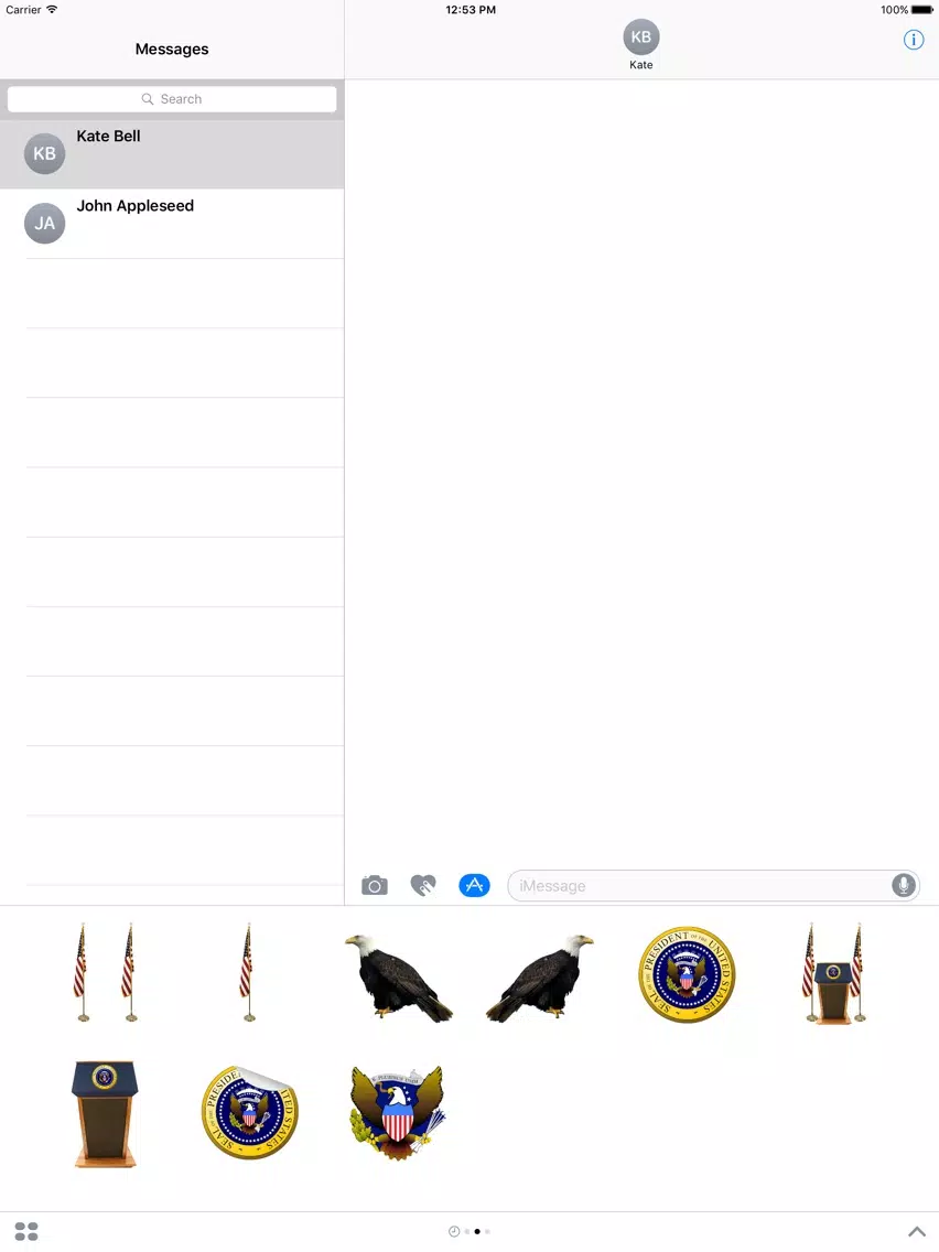 Presidential Stickers iPad Screenshots