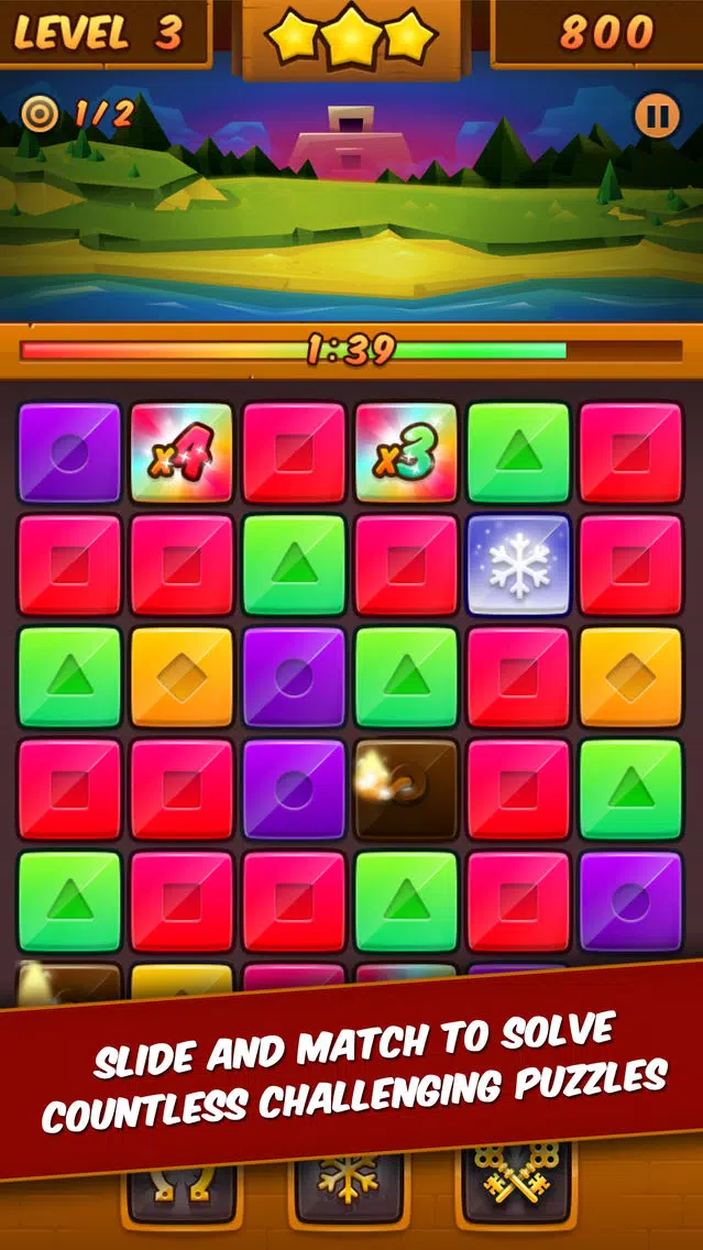 Temple Rush - Slide and Match Puzzle with Multiplayer Battles应用截图