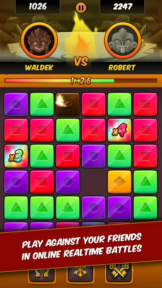 Temple Rush - Slide and Match Puzzle with Multiplayer Battles应用截图