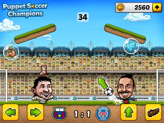ภาพหน้าจอของ Puppet Soccer Champions - Football League of the big head Marionette stars and players iPad 