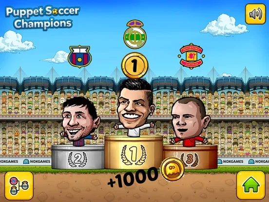 Puppet Soccer Champions - Football League of the big head Marionette stars and players iPad  Screenshots