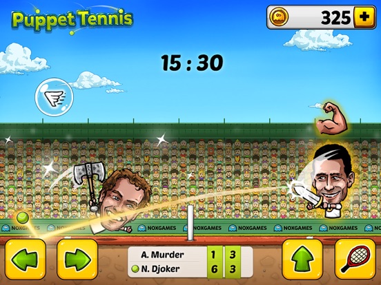 Puppet Tennis: Topspin Tournament of big head Marionette legends iPad 应用截图