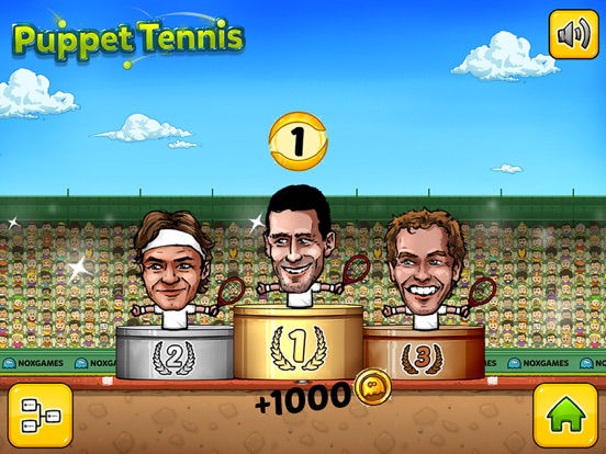 Puppet Tennis: Topspin Tournament of big head Marionette legends iPad 应用截图