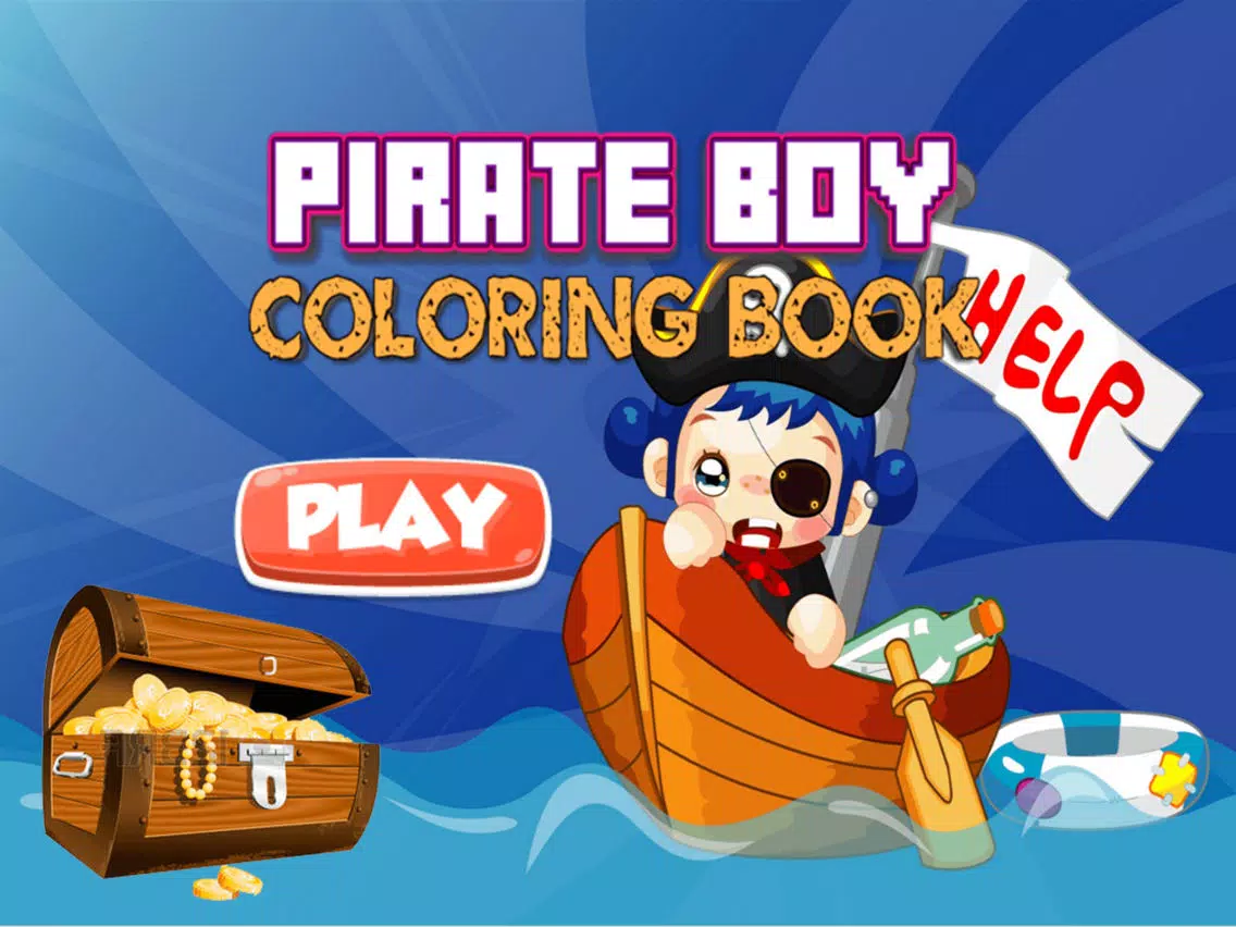 Pirate Boy Coloring Book - All In 1 Adventures & treasure coloring pages Draw, Paint And Color Games HD For Kid iPad  Screenshots