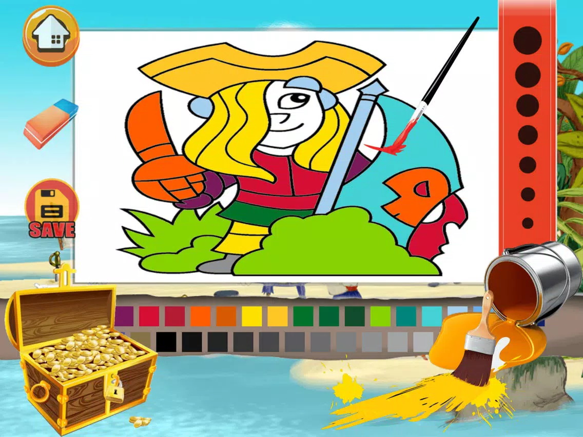 Pirate Boy Coloring Book - All In 1 Adventures & treasure coloring pages Draw, Paint And Color Games HD For Kid iPad  Screenshots