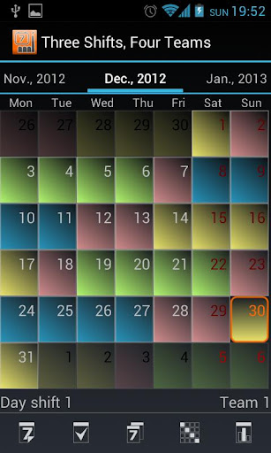 Shift Schedule + Alarm Clock Screenshots