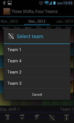 Shift Schedule + Alarm Clock Screenshots