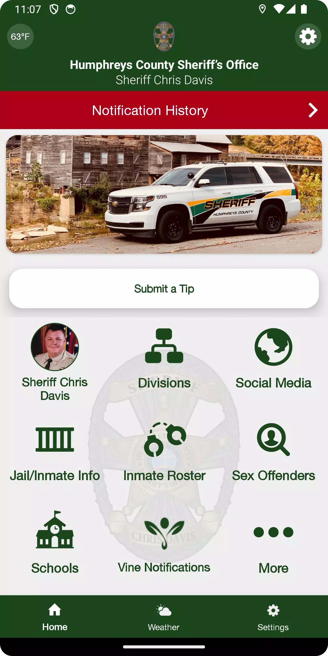 Humphreys County TN Sheriff Screenshots