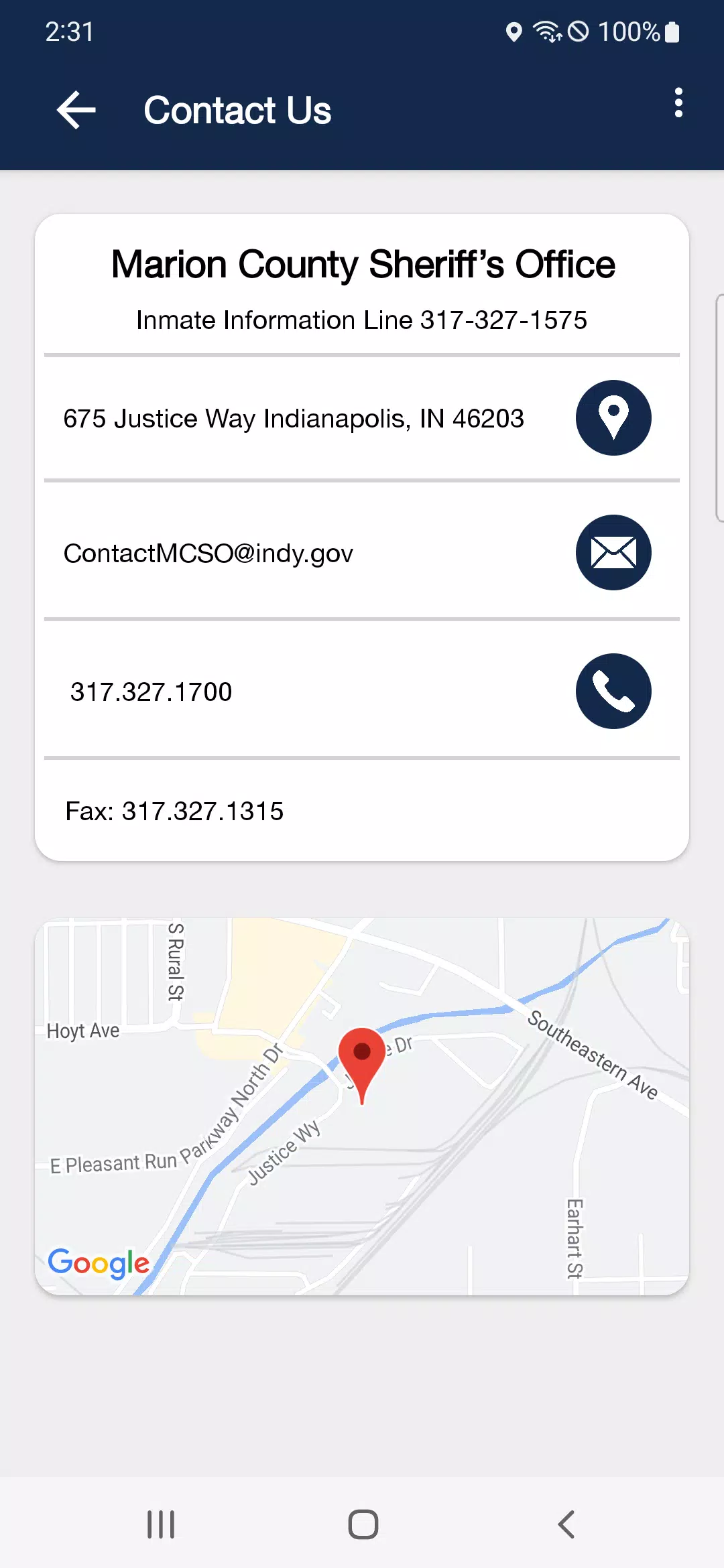 Marion County Sheriff Indiana Screenshots