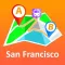 San Francisco offline map with public transport route planner for my journey