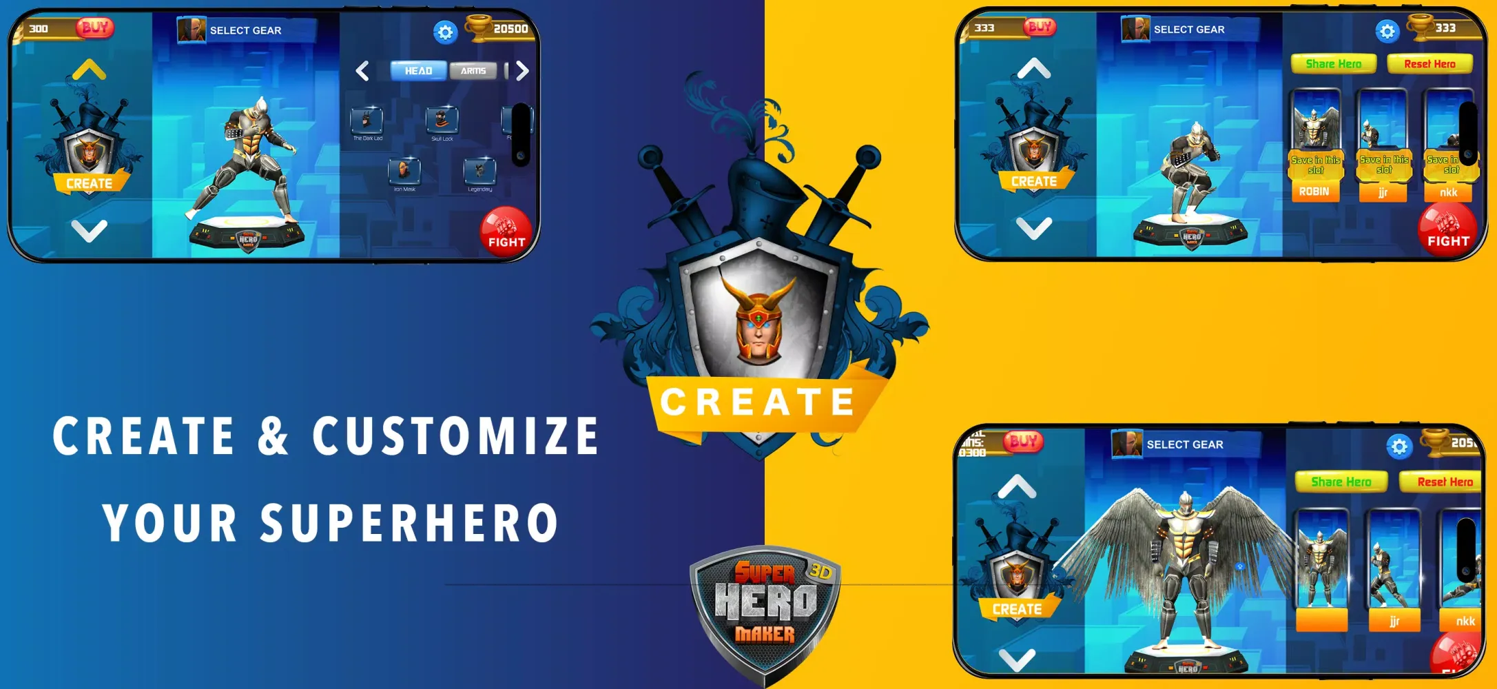 Superhero Maker 3D Screenshots