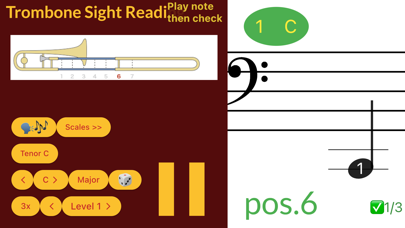 Trombone Sight Reading Screenshots