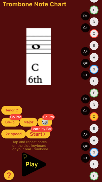 Trombone Note Chart Screenshots