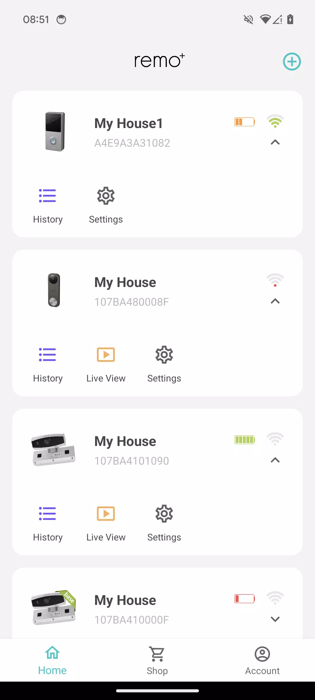 Скриншоты Remo+ : DoorCam & RemoBell