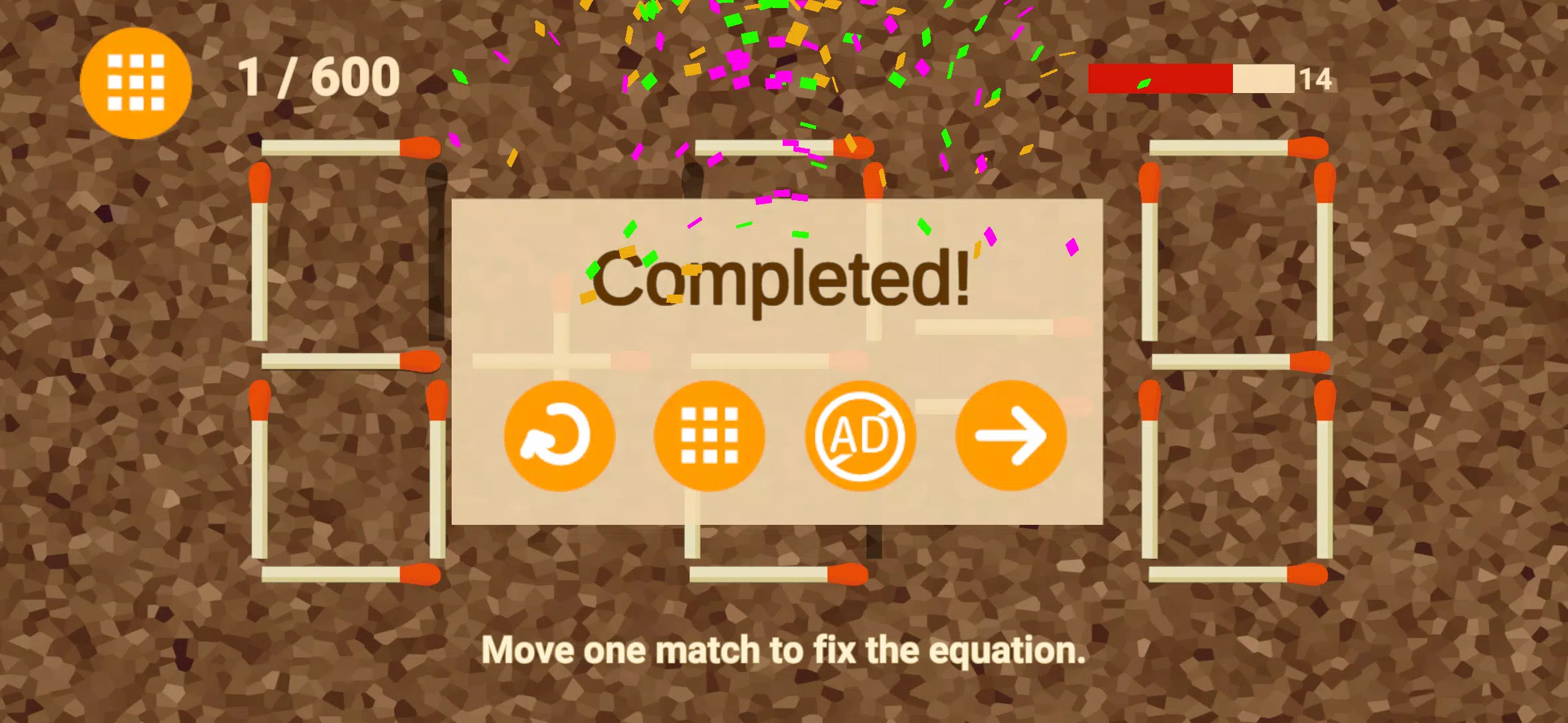 Matchstick - Math Puzzle Game स्क्रीनशॉट