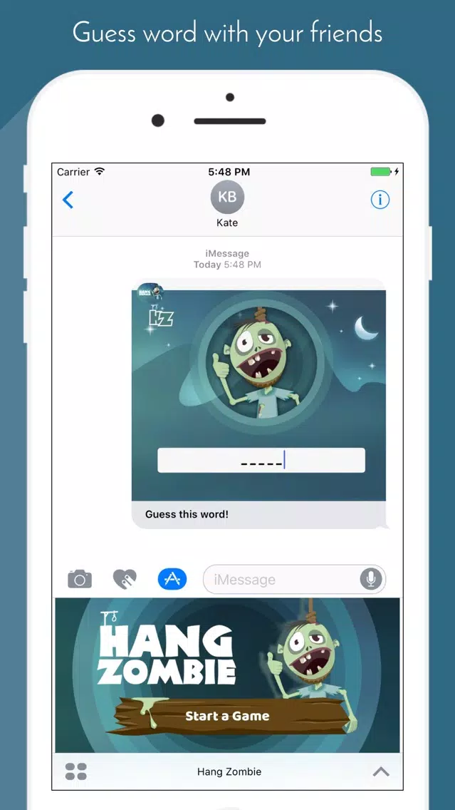 HangMan Zombie: Guessing word game for iMessage Screenshots