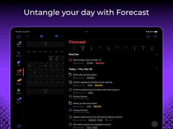 OmniFocus 4 iPad Screenshots
