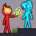 Stick Red boy and Blue girl