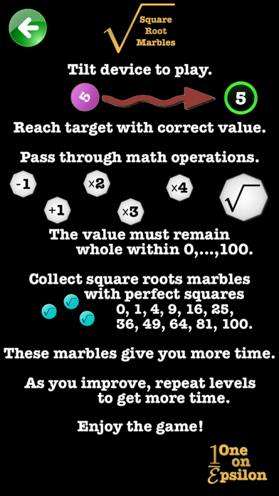 Square Root Marbles Screenshots