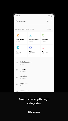 OnePlus File Manager Screenshots