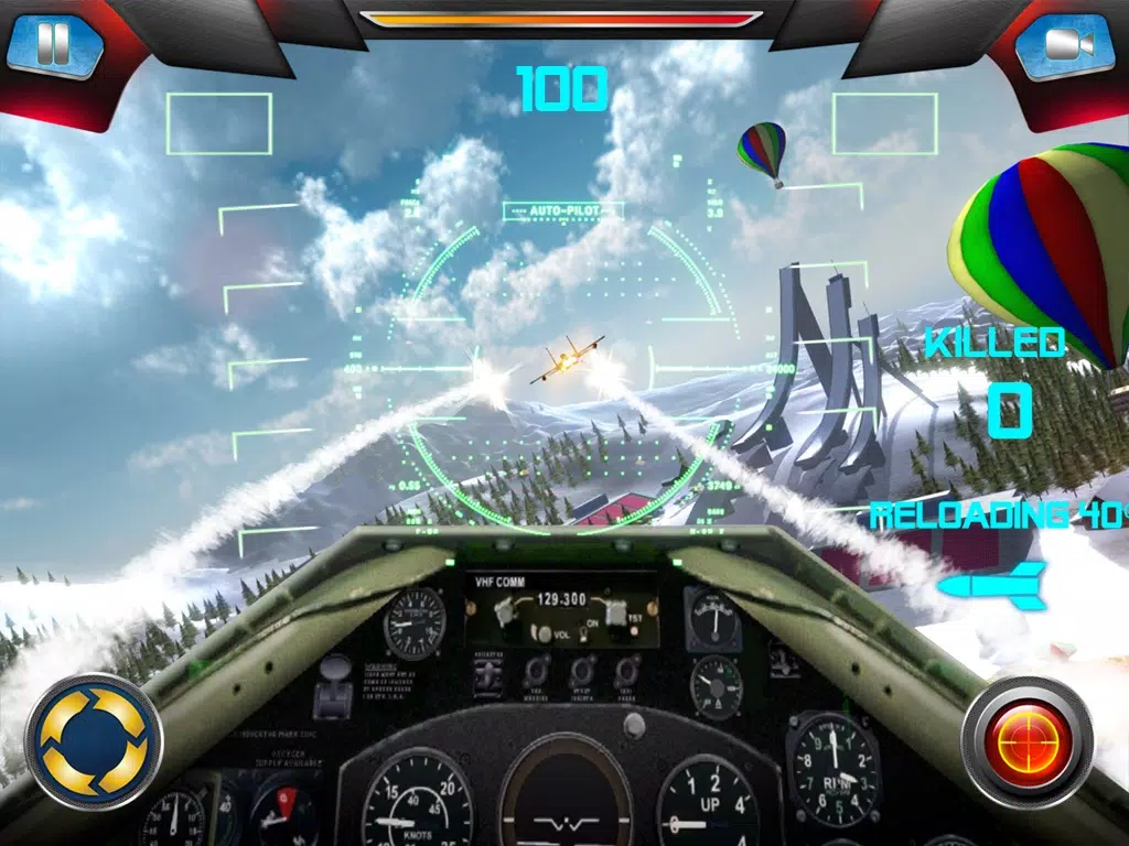 Frozen Air War Jet Fighter iPad Screenshots