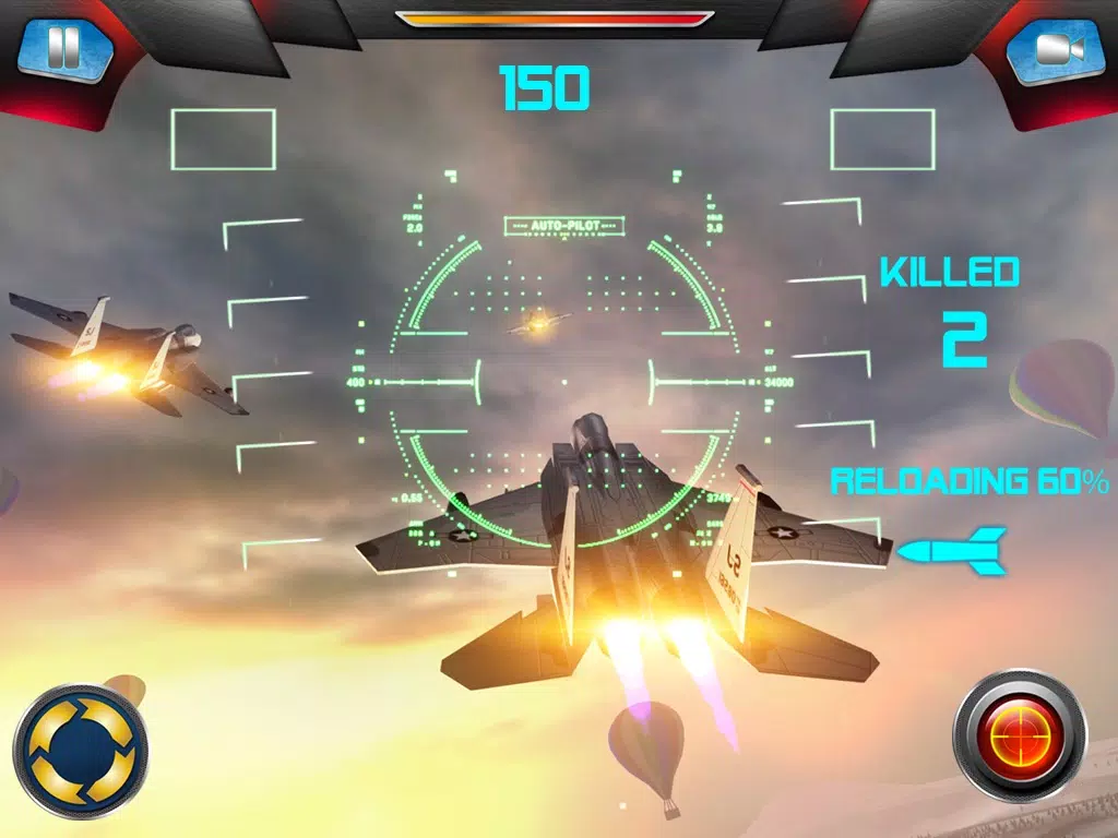 Frozen Air War Jet Fighter iPad Screenshots