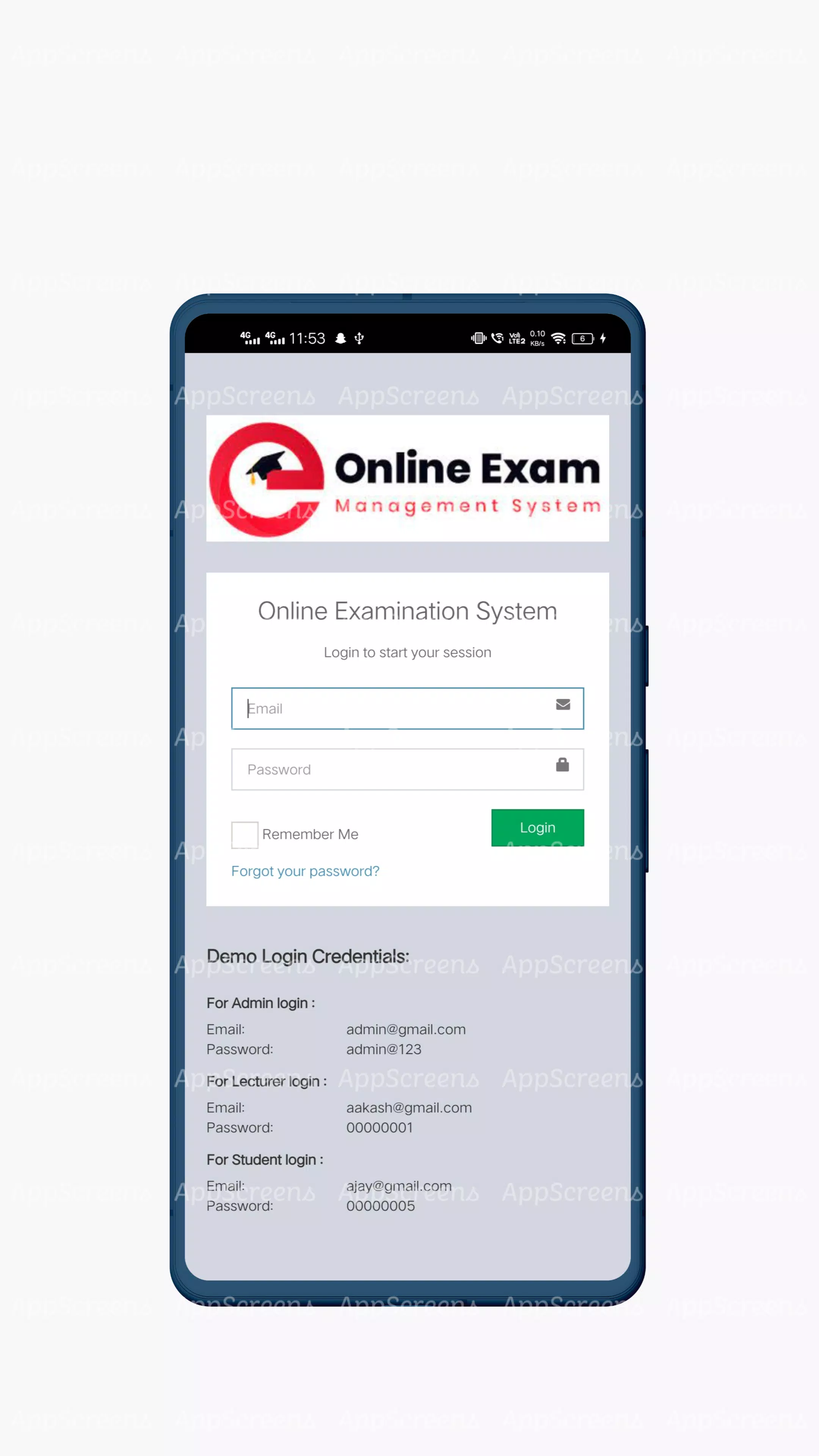 Online Examination Software Screenshots